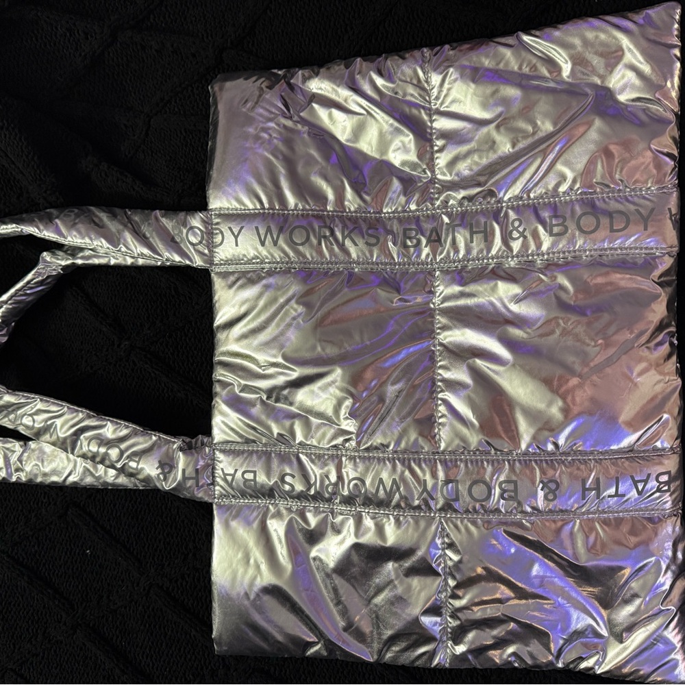 Bath and Body Works Silver Tote Bag